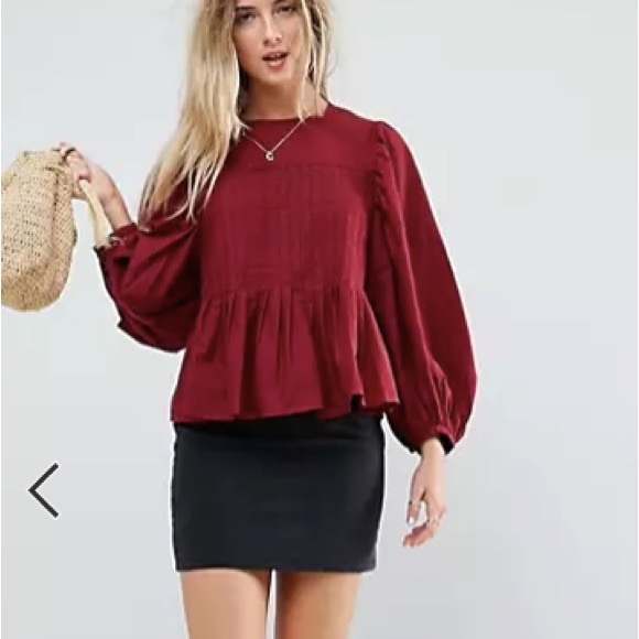 ASOS Pleated Detail Top with Contrast Stitching - Picture 4 of 10